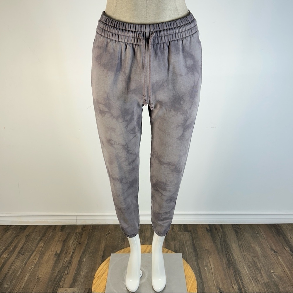 Aritzia TNA Gray Tie-Dye Joggers XXS | Cozy AF Fleece Sweatpants ❤️